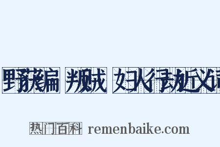 野获编·叛贼·妇人行劫近义词是什么意思的图片